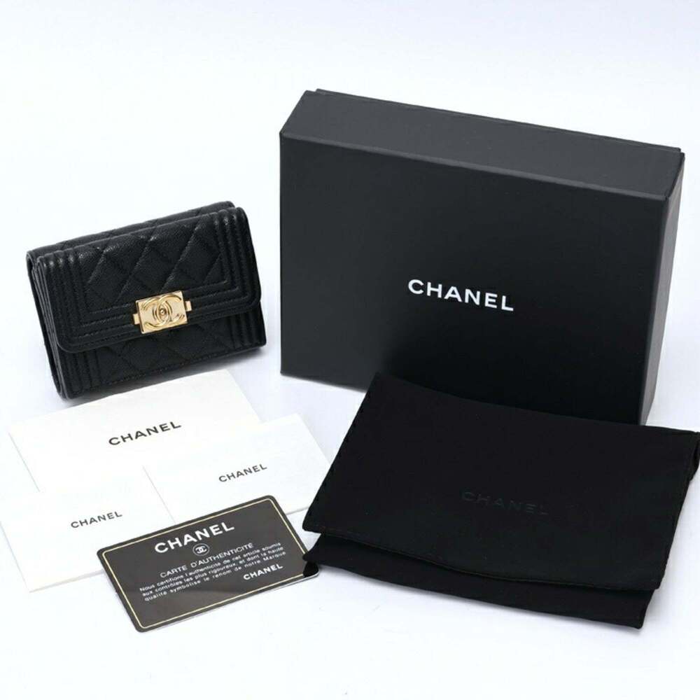 CHANEL Authentic Black Caviar Leather Wallet - Picture 10 of 10